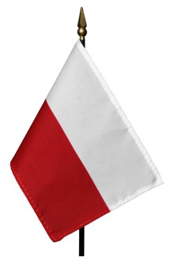 Beyaz arkaplanda Polonya bayrağı