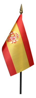 Beyaz arkaplanda İspanya bayrağı