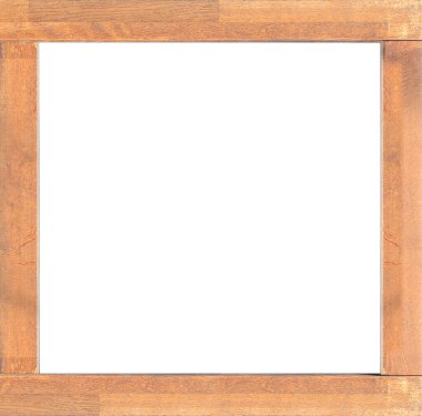 Açık kahverengi kare ahşap çerçeve