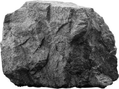 Beyaz zemin üzerinde büyük tek bir taş