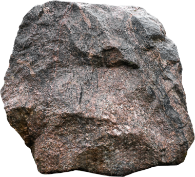 Beyaz zemin üzerinde büyük tek bir taş