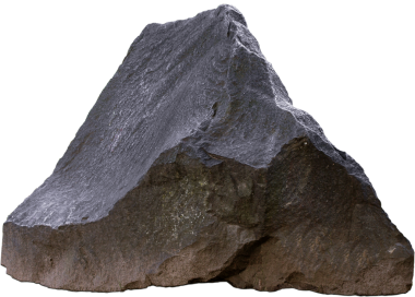 Beyaz zemin üzerinde büyük tek bir taş