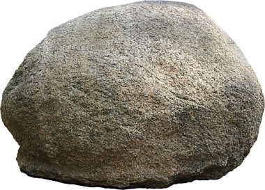 Beyaz zemin üzerinde büyük tek bir taş