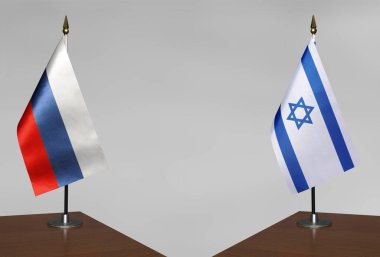 Gri arkaplanda Fransa masa bayrağı