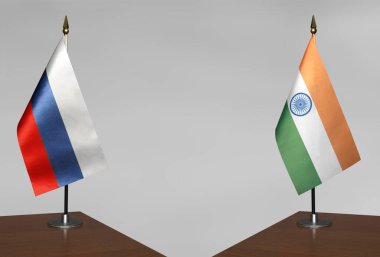 Gri arkaplanda Fransa masa bayrağı