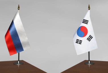 Gri arkaplanda Fransa masa bayrağı