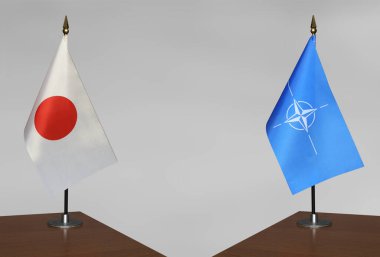 Gri arkaplanda Fransa masa bayrağı