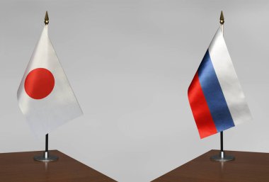 Gri arkaplanda Fransa masa bayrağı