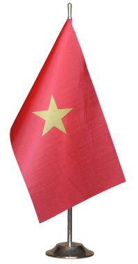 Beyaz arka planda Vietnam bayrağı