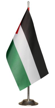 Beyaz arka planda Filistin bayrağı