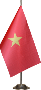 Beyaz arka planda Vietnam bayrağı