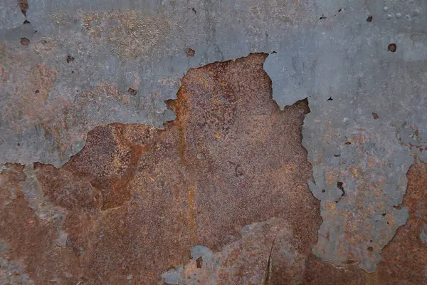 Paslı yüzeyi olan metal bir doku. Paslı arka plan. Grunge 'un geçmişi. Benekli pankart.