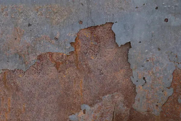 Paslı yüzeyi olan metal bir doku. Paslı arka plan. Grunge 'un geçmişi. Benekli pankart.