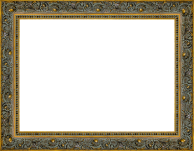 Dekor yeşili çerçeveli, yaldızsız.