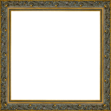 Dekor yeşili çerçeveli, yaldızsız.