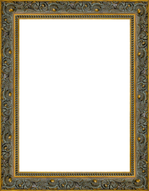 Dekor yeşili çerçeveli, yaldızsız.