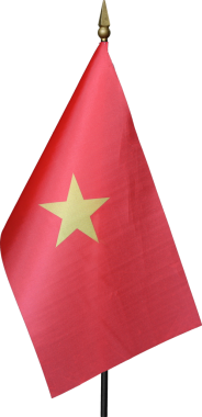 Beyaz arka planda Vietnam bayrağı