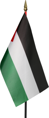 Beyaz arka planda Filistin bayrağı