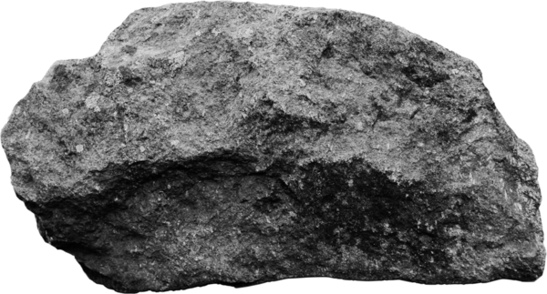 Beyaz zemin üzerinde rahatlama dokusu olan büyük tek bir taş.