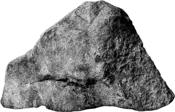 Beyaz zemin üzerinde rahatlama dokusu olan büyük tek bir taş.