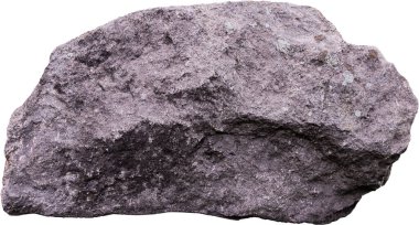 Beyaz zemin üzerinde rahatlama dokusu olan büyük tek bir taş.