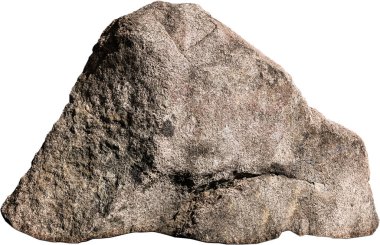 Beyaz zemin üzerinde rahatlama dokusu olan büyük tek bir taş.