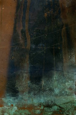 Metin veya resim için arkaplanı geniş Grunge. Eski metal dokusu, bakır oksit.