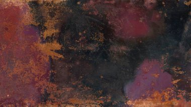 Metin veya resim için alanı olan soyut grunge arkaplanı. Web sitesi veya mobil cihazlar için eski bakır oksitlenmiş arka plan. Bilim, müzik, sanat gibi birden fazla proje için paslı metal dokusu