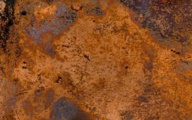 Metin veya resim için alanı olan soyut grunge arkaplanı. Web sitesi veya mobil cihazlar için eski bakır oksitlenmiş arka plan. Bilim, müzik, sanat gibi birden fazla proje için paslı metal dokusu