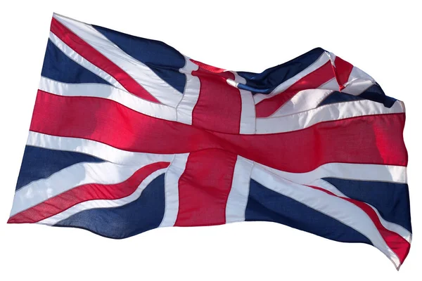 Βρετανική Σημαία Ένωσης Απομονωμένη Λευκό Φόντο — Φωτογραφία Αρχείου