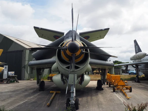 stock image Elvington, Yorkshire, United Kingdom - 11 07 2023: Fairey Gannet a British fighter carrier based early warning and asw aircraft used by the royal navy from the 1950s to the late 1970s