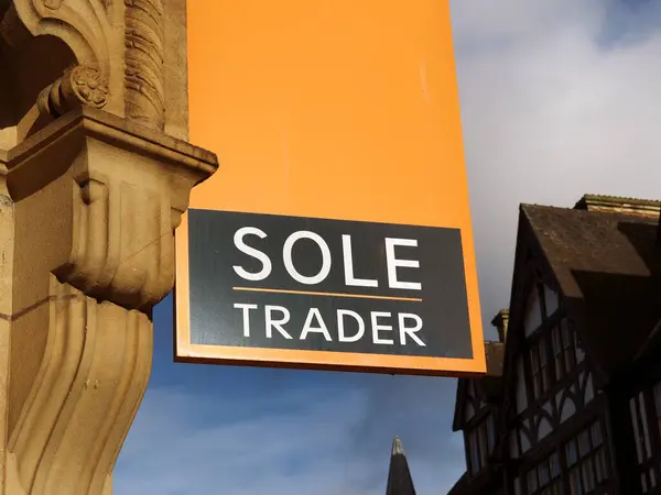 Chester Cheshire United Kingdom 20Th March 2024 Sign Sole Trader — Stock Photo, Image