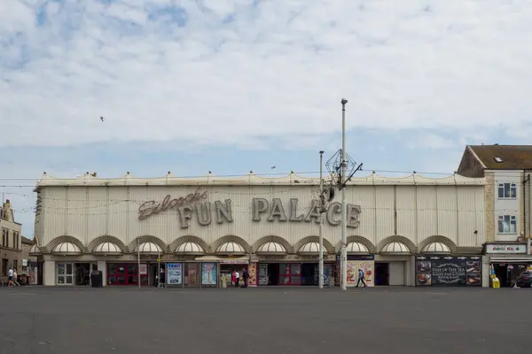 stock image Blackpool, Lancashire, United Kingdom - 26 June 2024 : Silcocks Fun Palace and arcade and gaming center in Blackpool