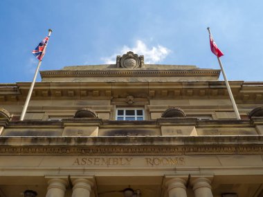 Lytham, Lancashire, United Kingdom - 27 July 2024 : front view of Lytham Assembly Rooms, a 19th century building used as a community and meeting space clipart