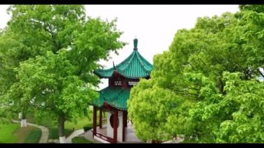 Hubei Wuhan Doğu Gölü Sahne Yazı Hava Fotoğrafçılık Sahnesi