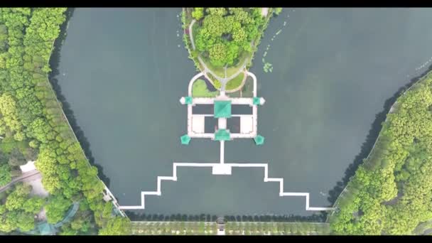Hubei Wuhan East Lake Área Cênica Verão Fotografia Aérea Paisagem — Vídeo de Stock