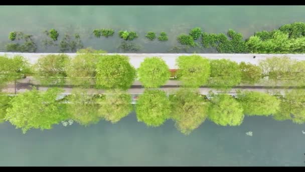 Hubei Wuhan East Lake Scénická Oblast Letní Letecká Fotografie Krajina — Stock video