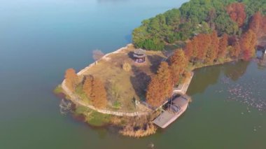 Hubei Wuhan Doğu Gölü Sahnesi Sonbahar Hava Fotoğrafçılık Sahnesi