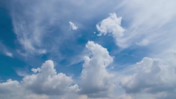 Wuhan Summer Sky Kumulatív Felhők Időtáj — Stock videók