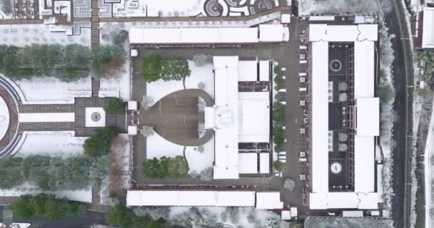 Wuhan Yellow Crane Tower Park Winter Snow Scenery — Vídeo de Stock