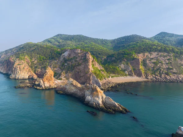 stock image Spring seaside scenery of Binhai Road in Dalian, Liaoning province, China