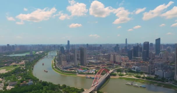 Paysage Wuhan Summer City Landmark Sky Line — Video