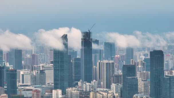 Repere Din Orașul Wuhan Peisaje Skyline — Videoclip de stoc