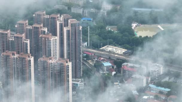 Wuhan City Landmark Dan Skyline Landscapes — Stok Video