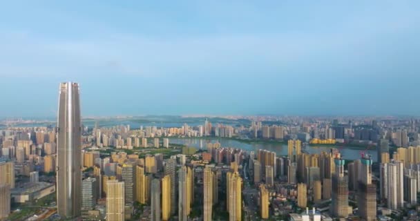 Wuhan Şehri Skyline Manzaraları — Stok video