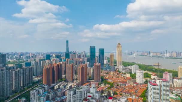 Landschappen Van Wuhan City Skyline — Stockvideo