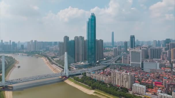 Wuhan City Landmark Skyline Landscapes — Stock Video