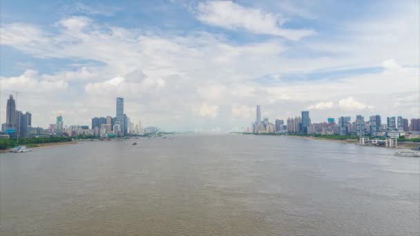 Repere Din Orașul Wuhan Peisaje Skyline — Videoclip de stoc
