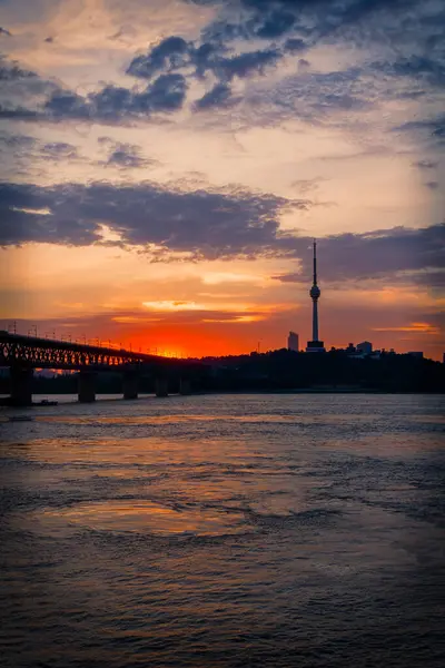 Wuhan Yangtze River Han River Four Banks City Landmark Skyline — Stock Photo, Image
