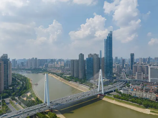 Wuhan Yuehu Han River Bridge Scenery — Stock Photo, Image